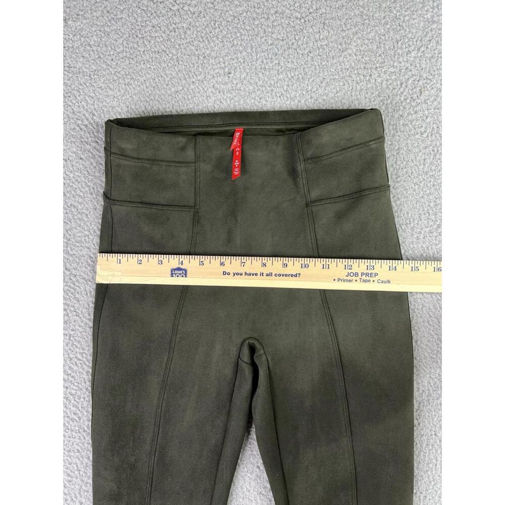 SPANX Faux Suede Leggings High Waisted Hunter Green Size S fits a XS - Picture 7 of 14